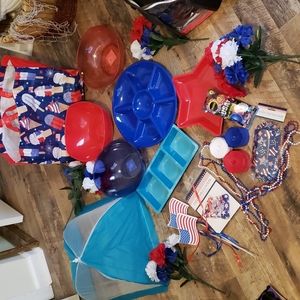 4th of July- Independence Day- red white and blue party decor bundle LOT